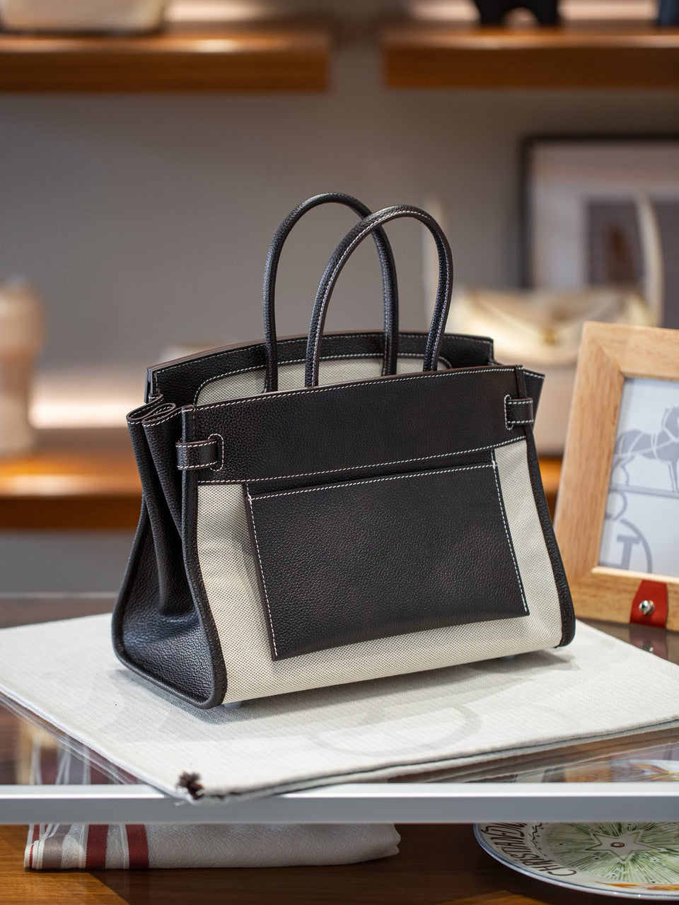 Hermes Birkin à l’envers 35 Barenia Faubourg Black 2025