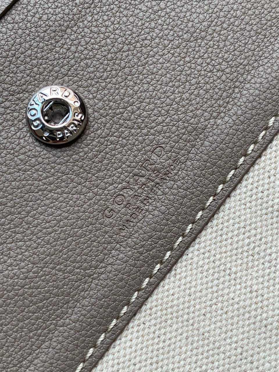 Goyard Aligre Bag Raffia Net with Coated Canvas Grey
