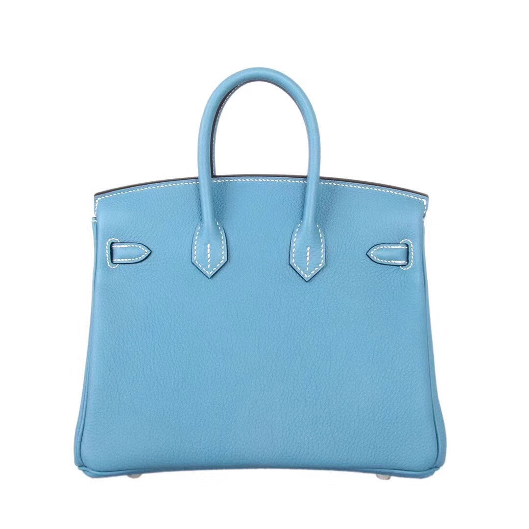 Hermes 75 Blue Jeans Birkin 25 Togo leather
