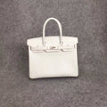 Hermes White Birkin Bag 30cm Epsom Palladium Hardware