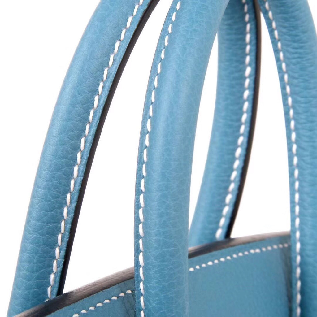 Hermes 75 Blue Jeans Birkin 25 Togo leather