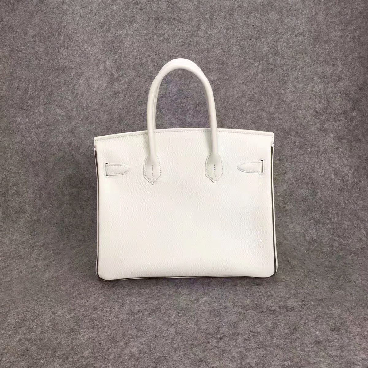 Hermes White Birkin Bag 30cm Epsom Palladium Hardware