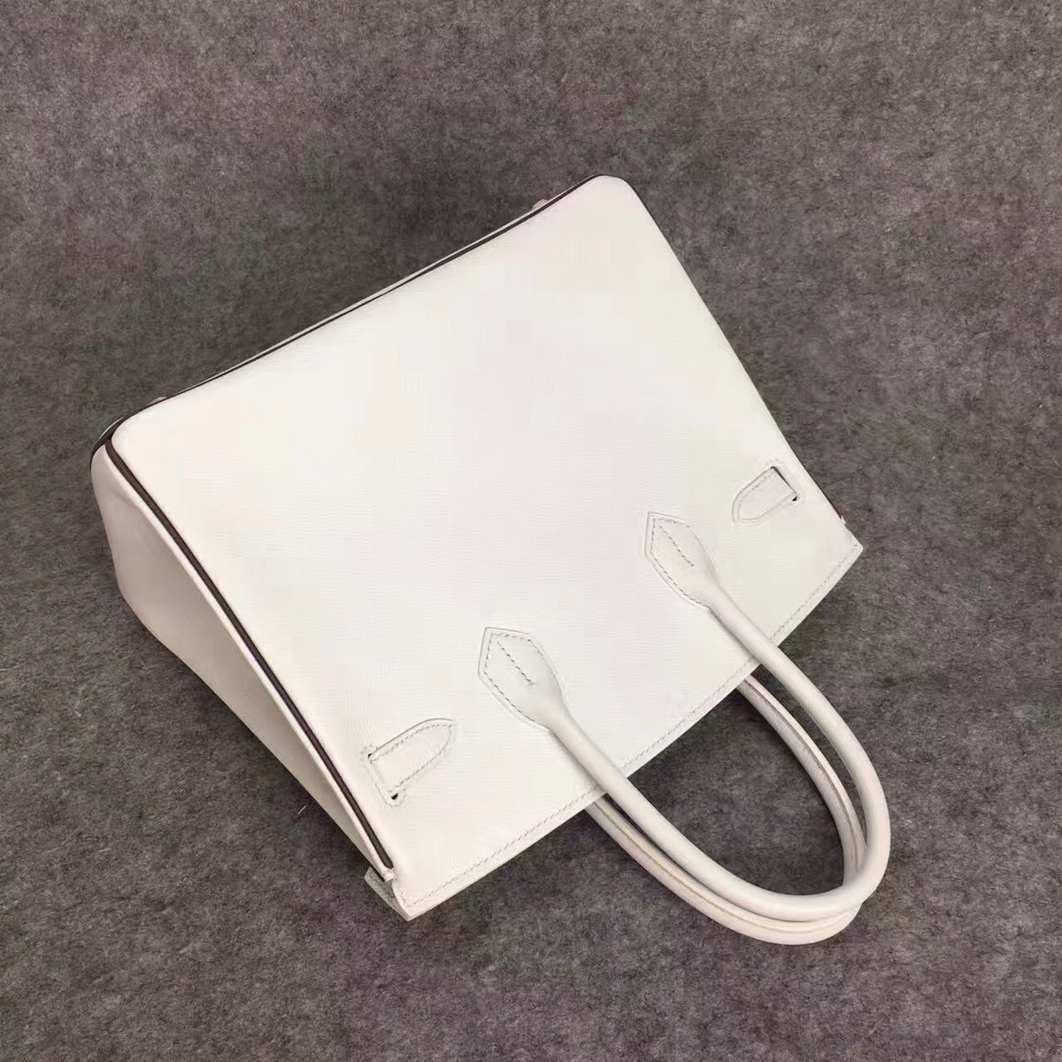 Hermes White Birkin Bag 30cm Epsom Palladium Hardware