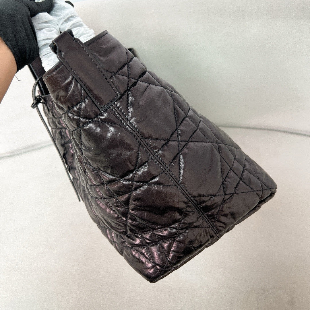 Christian Dior Large Dior Toujours Bag  Black Macrocannage Calfskin