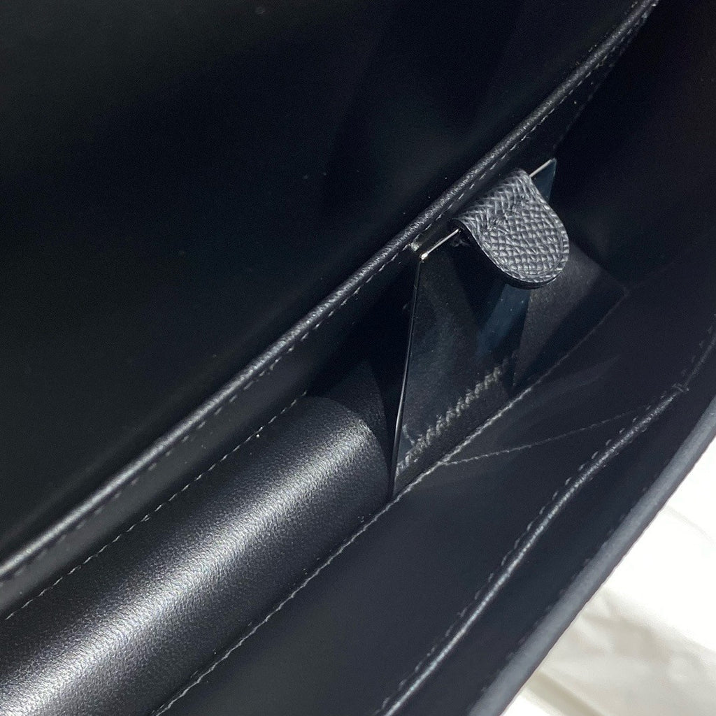 Hermès Constance Elan handbag in Black Epsom with Palladium Hardware