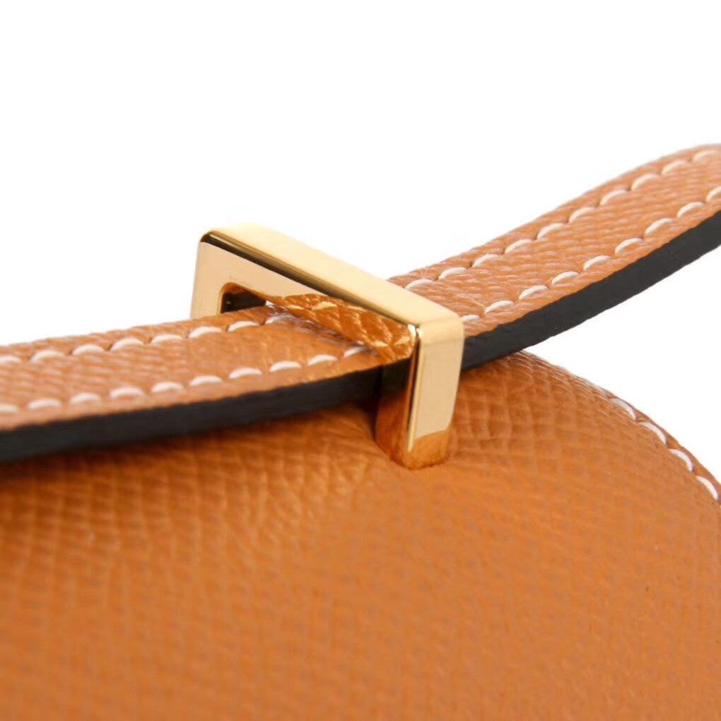 Hermes 1H Toffee Constance Epsom leather 18cm Gold Hardware