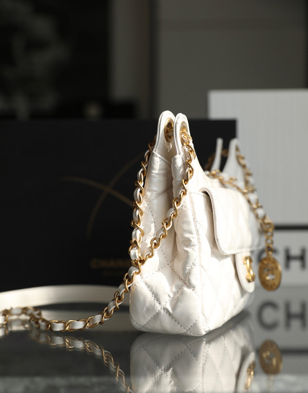 Chanel Cruise 2023 HOBO BAG WHITE