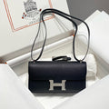 Hermès Constance Elan handbag in Black Epsom with Palladium Hardware