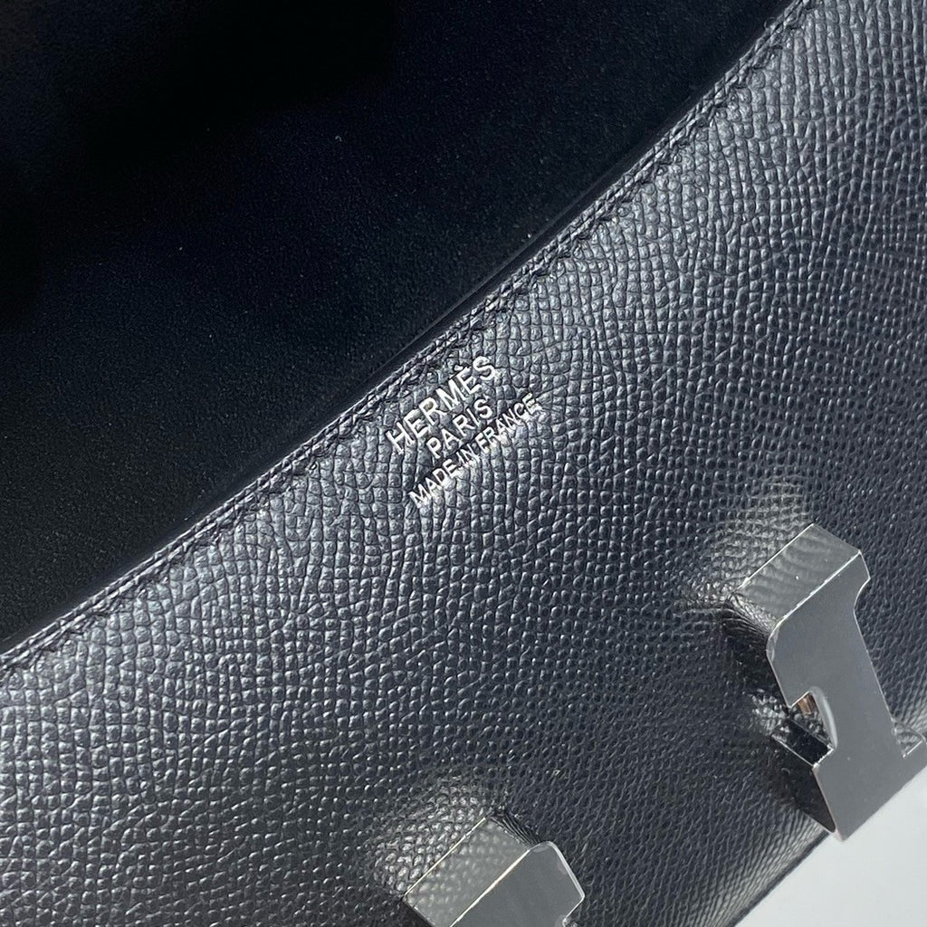 Hermès Constance Elan handbag in Black Epsom with Palladium Hardware
