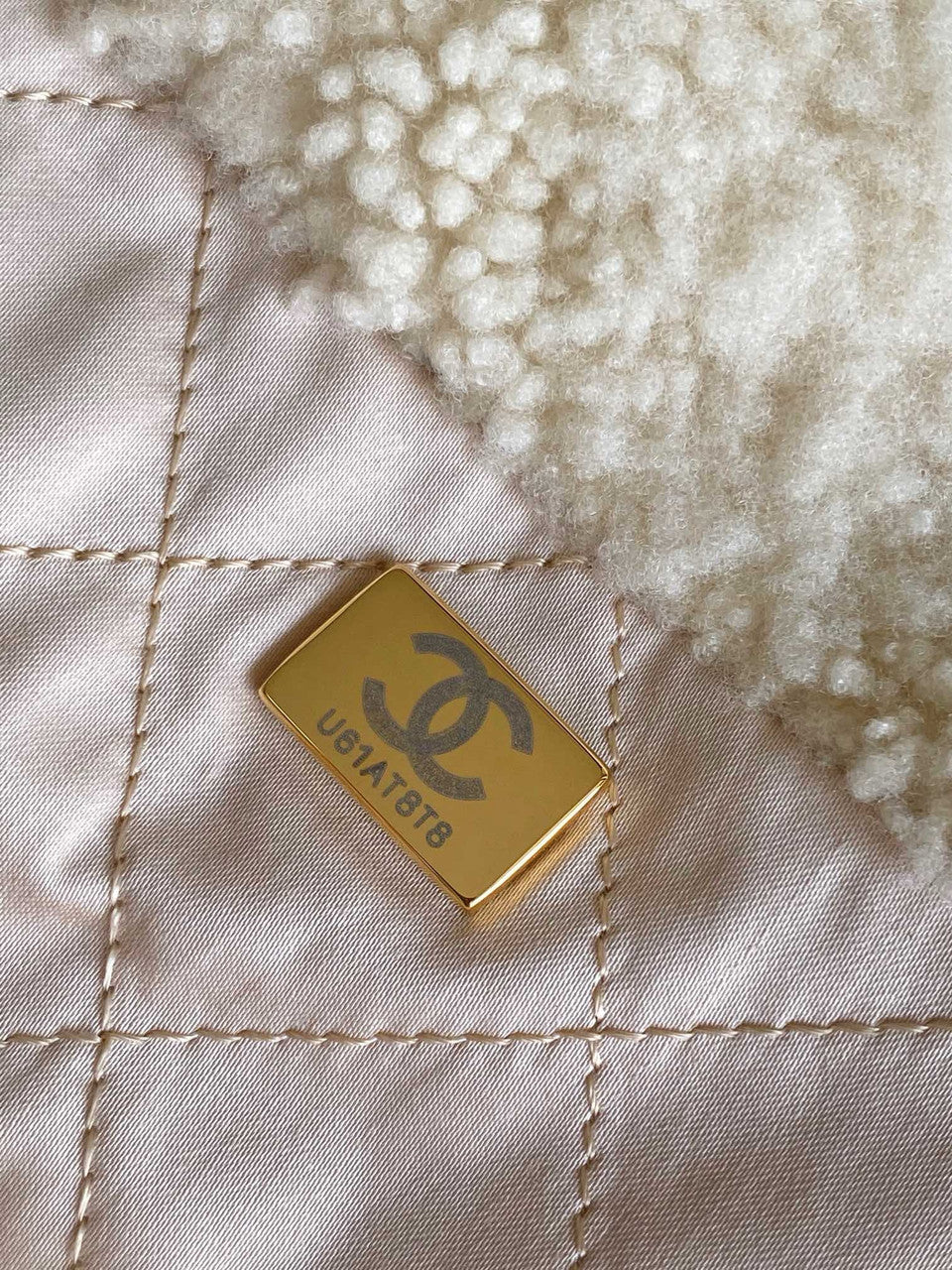 Chanel FALL-WINTER 2024/25 CHANEL 22 SMALL HANDBAG Shearling Lambskin Chanel