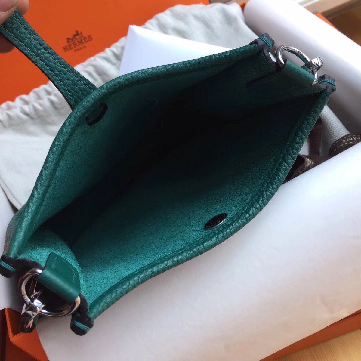 Hermès Evelyne Mini Bag TPM Dark Green