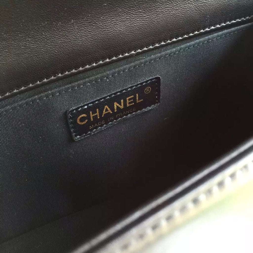 CHANEL Quilted Boy Flap Bag Lambskin with Golden Hardware