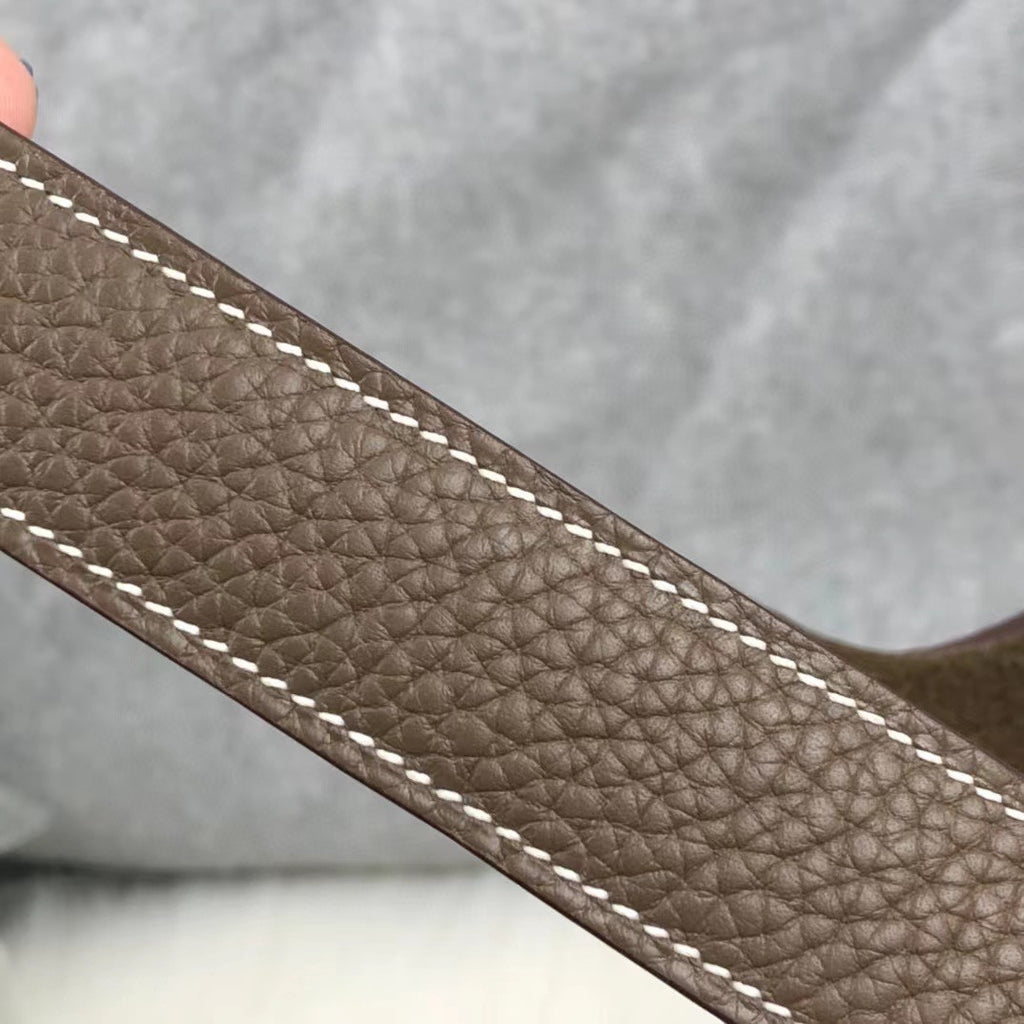 Hermes Etoupe Picotin Lock MM Togo Leather Bag