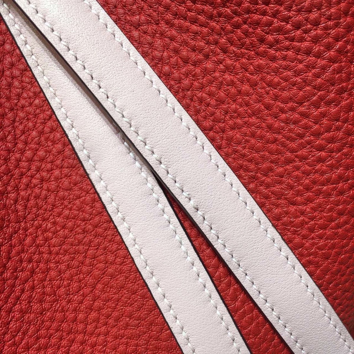 Hermes Rose Sakura 3Q Swift/ Rouge Vif Togo Picotin Lock GM Togo Leather Bag