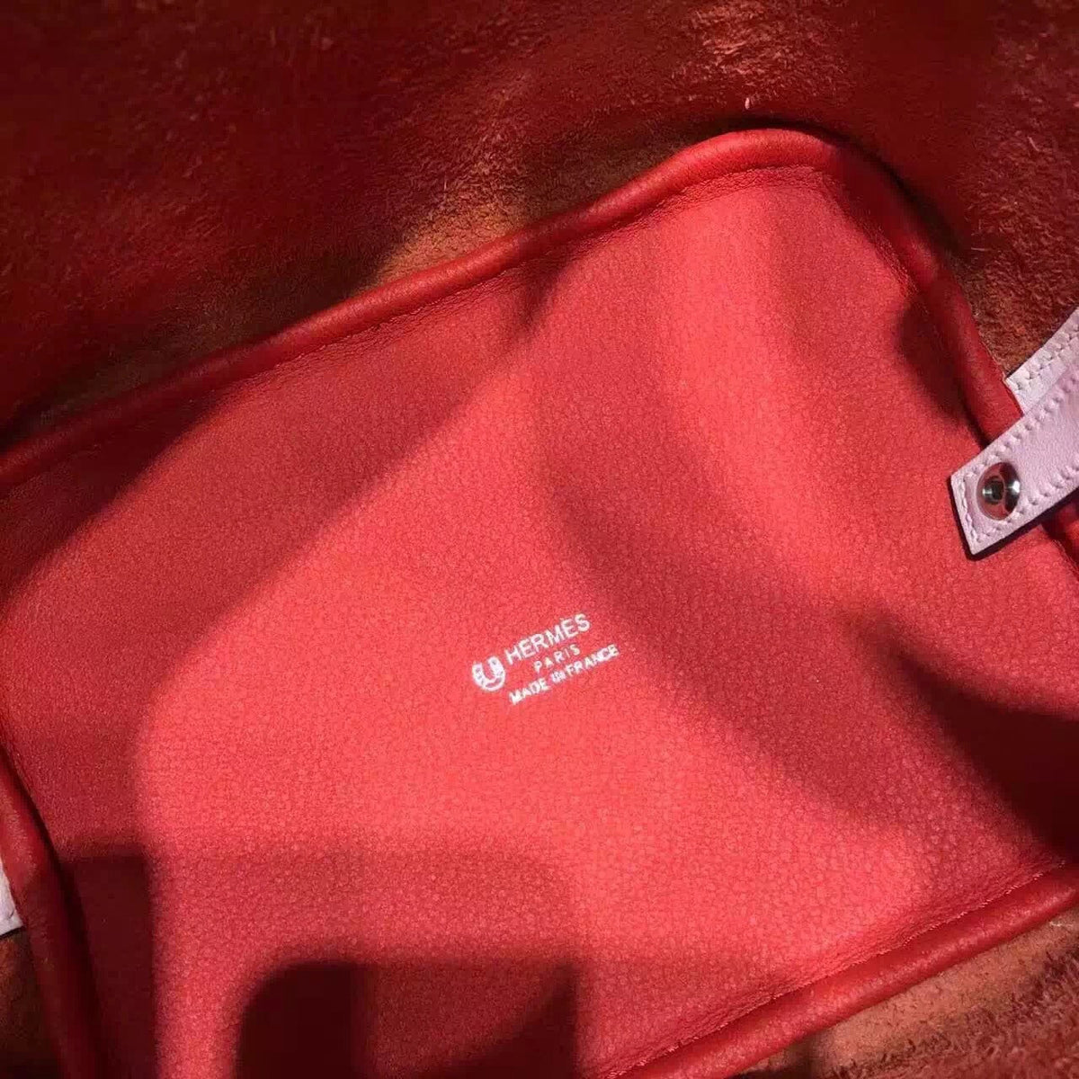 Hermes Rose Sakura 3Q Swift/ Rouge Vif Togo Picotin Lock GM Togo Leather Bag