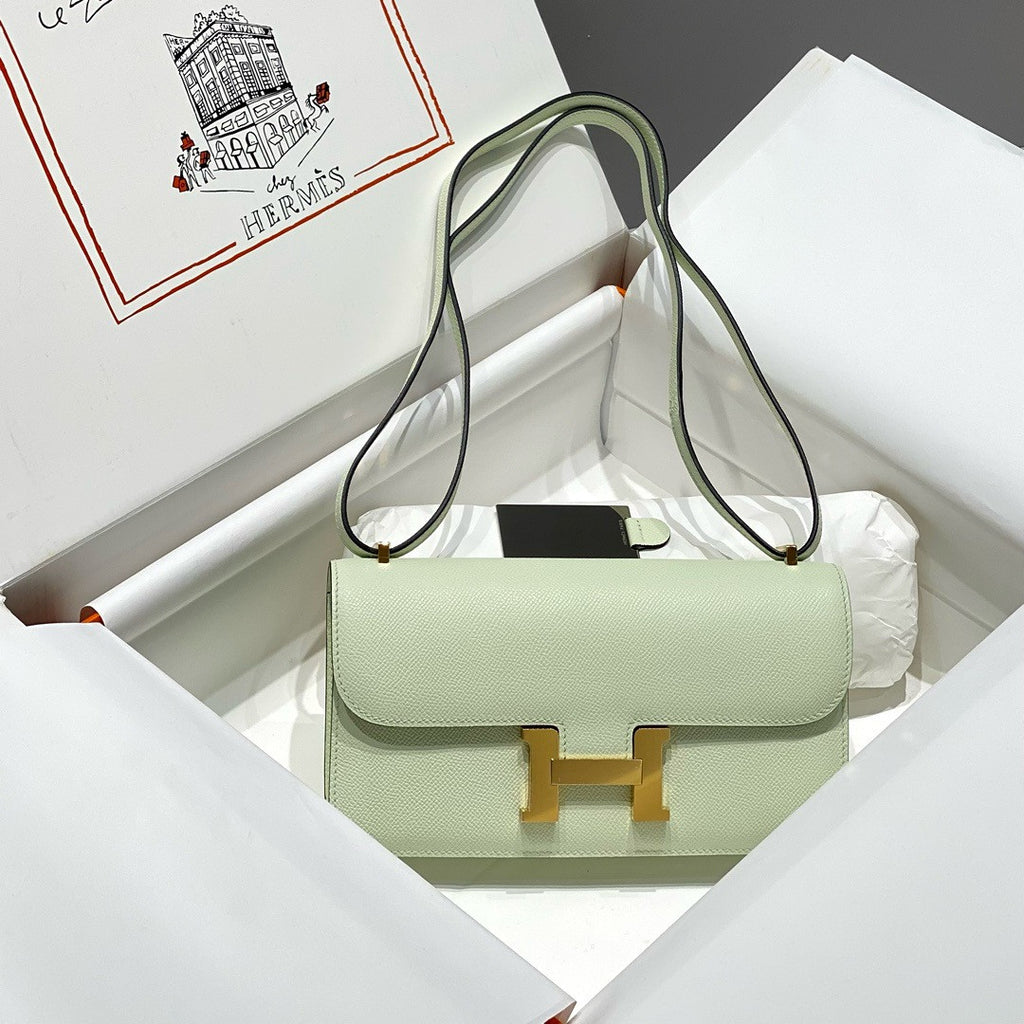 Hermès Constance Elan handbag in Vert Fizz Epsom with Gold Hardware