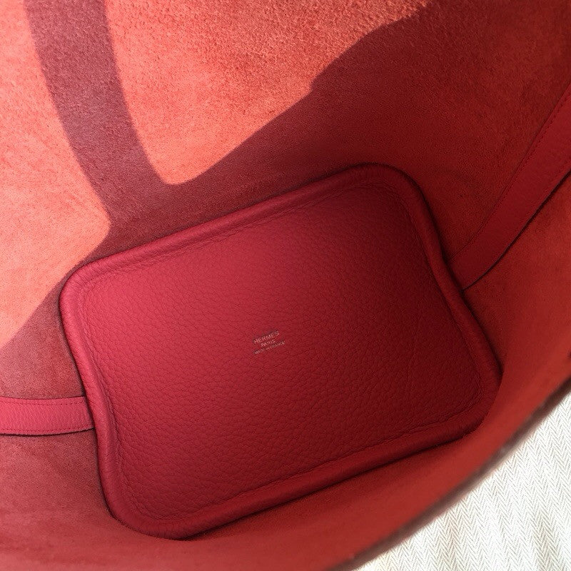 Hermes 8W Rose Azalee  Picotin Lock 18 Togo Leather Bag