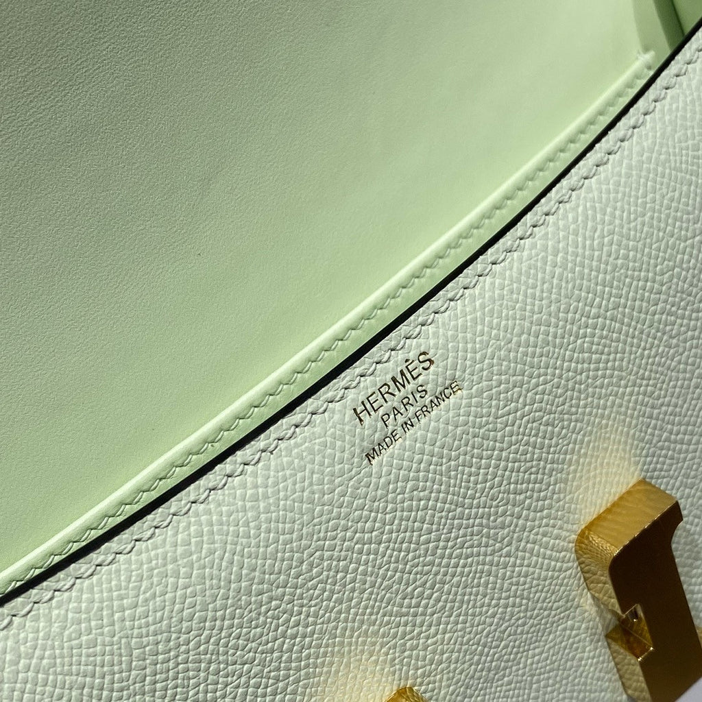 Hermès Constance Elan handbag in Vert Fizz Epsom with Gold Hardware