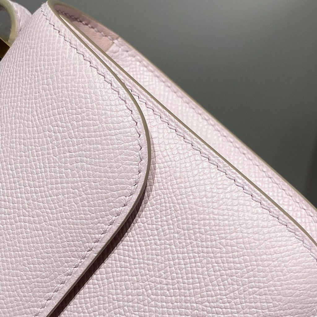 Hermès Constance Elan handbag in Mauve Sylvestre Epsom with Palladium Hardware