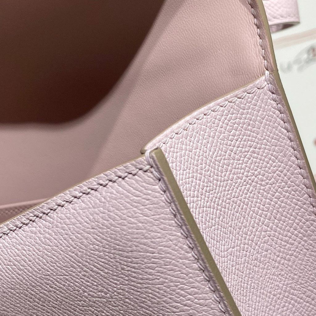 Hermès Constance Elan handbag in Mauve Sylvestre Epsom with Palladium Hardware