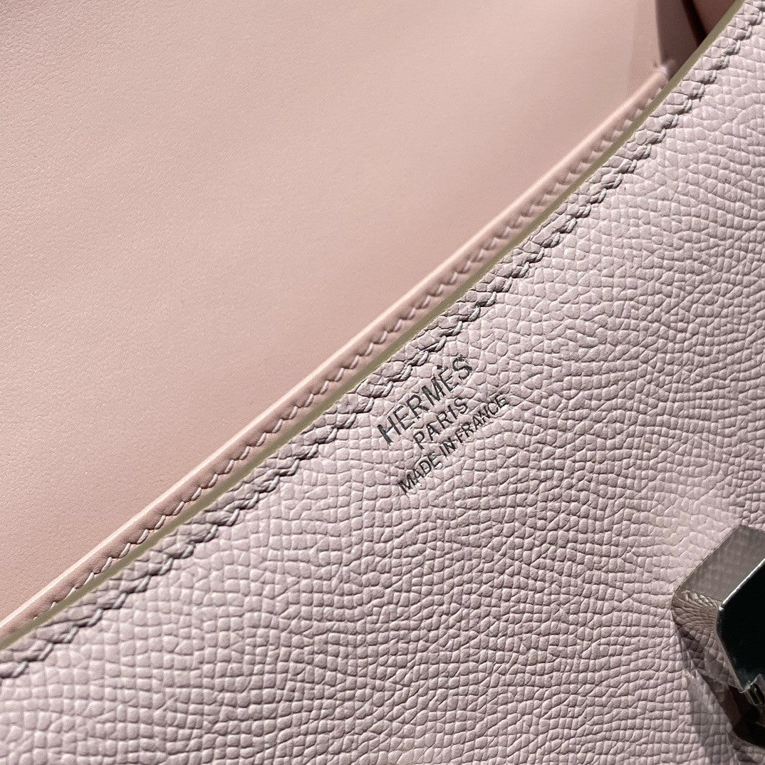 Hermès Constance Elan handbag in Mauve Sylvestre Epsom with Palladium Hardware