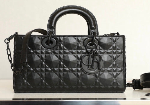 Christian Dior LADY D-JOY BAG Black Cannage Lambskin