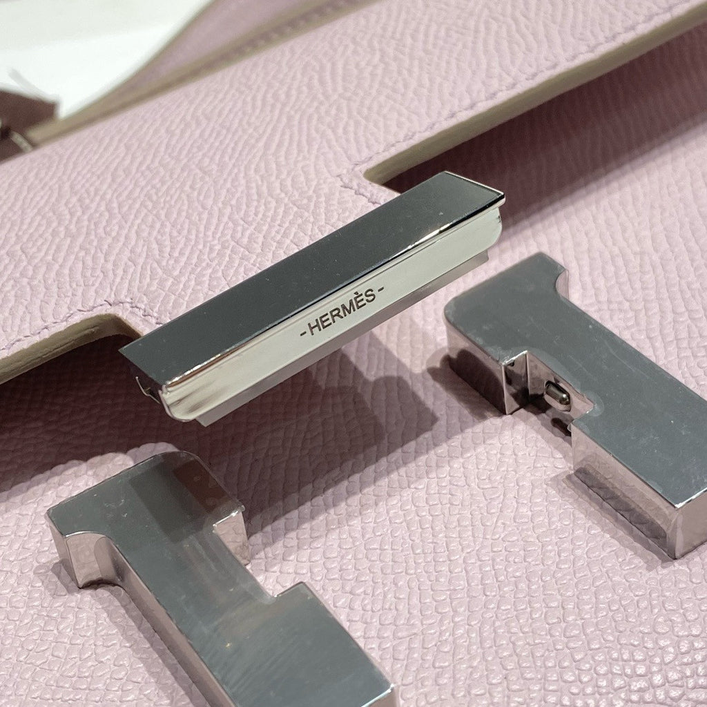 Hermès Constance Elan handbag in Mauve Sylvestre Epsom with Palladium Hardware