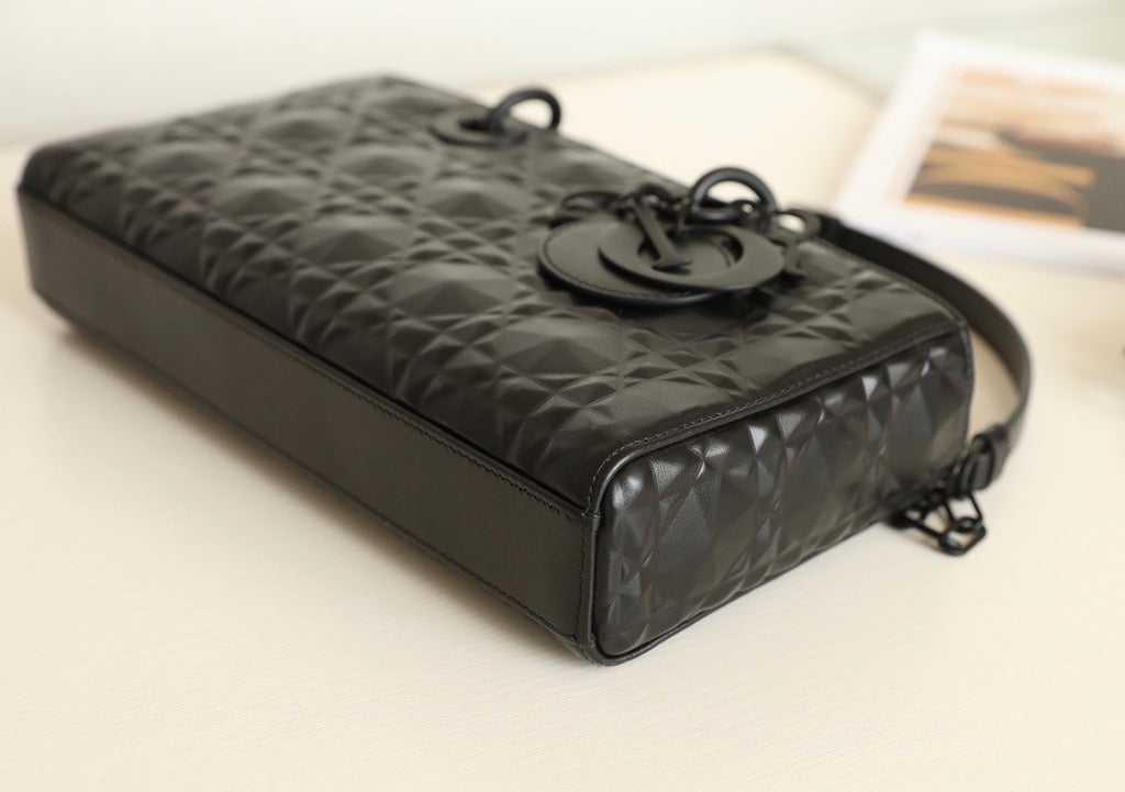 Christian Dior LADY D-JOY BAG Black Cannage Lambskin