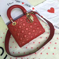Christian Dior SUPPLE LADY DIOR BAG IN STUDDED RED LAMBSKIN LIMITED EDITION VALENTINE'S DAY 2018