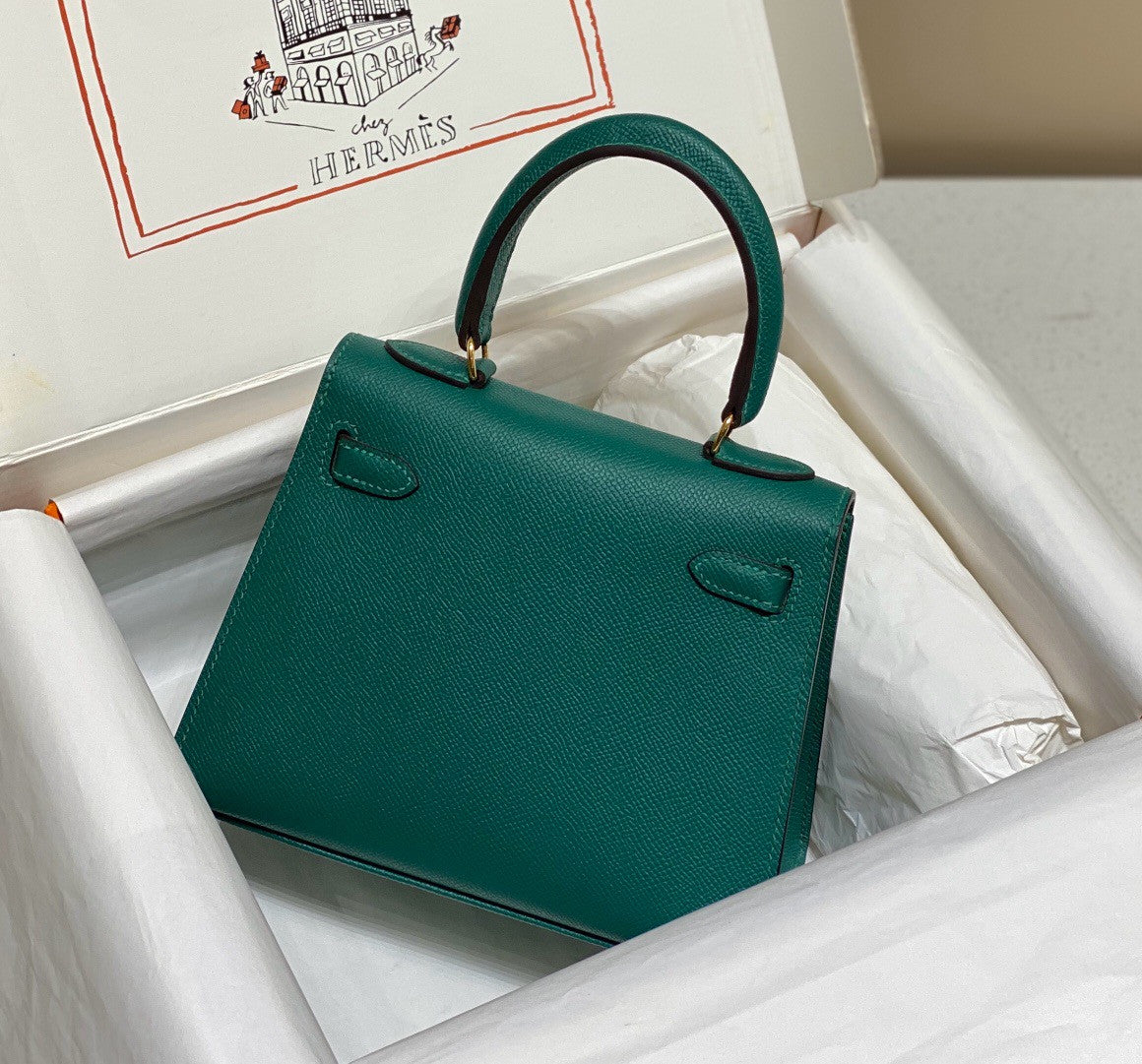 Hermès Vintage Kelly Sellier 20 bag Vert Force