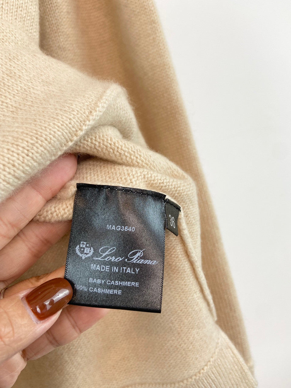 Loro Piana Northdowns Half-Zip  Cashmere Ancient Papyrus