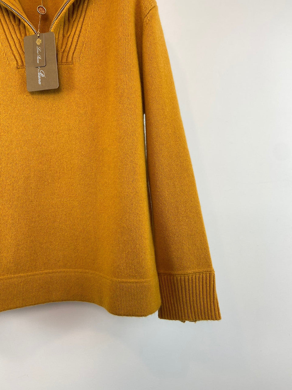 Loro Piana Northdowns Half-Zip  Cashmere Goldenrod Mel
