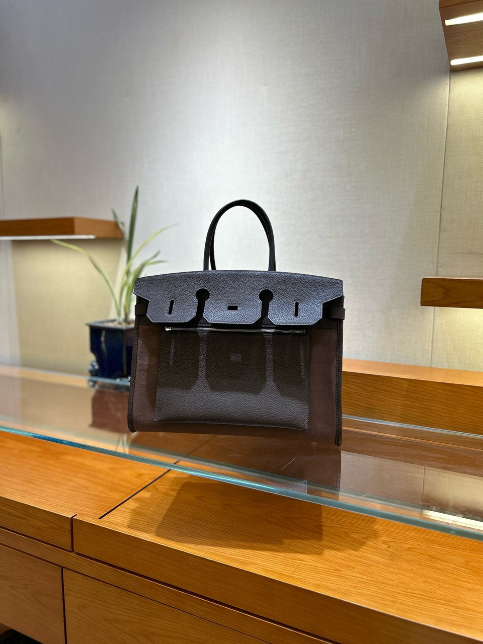 Hermes Birkin à l’envers 35 Barenia Faubourg All Brown 2025