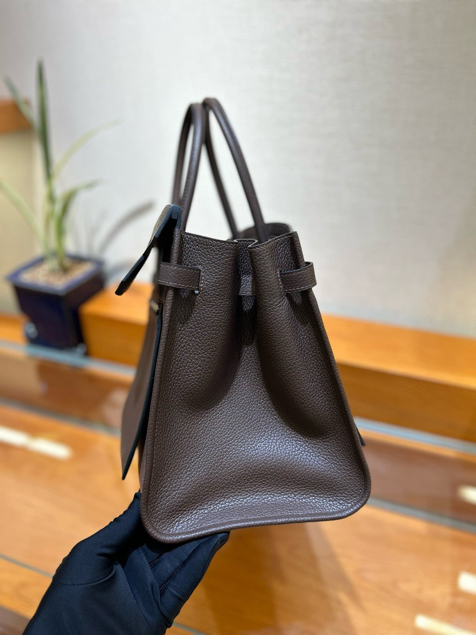 Hermes Birkin à l’envers 35 Barenia Faubourg All Brown 2025