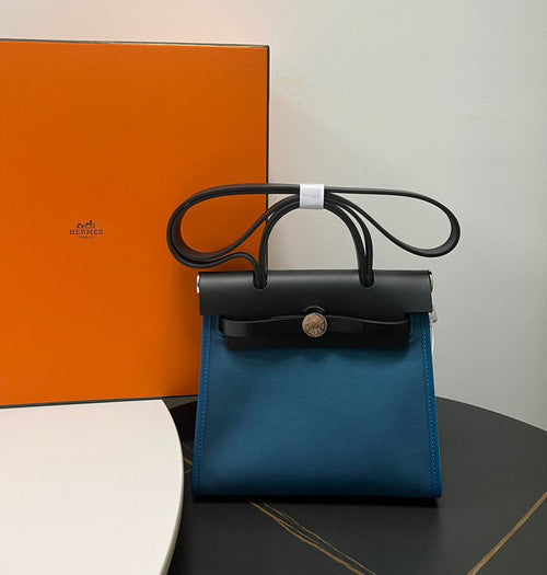 Hermes Herbag 21 Zip BLUE