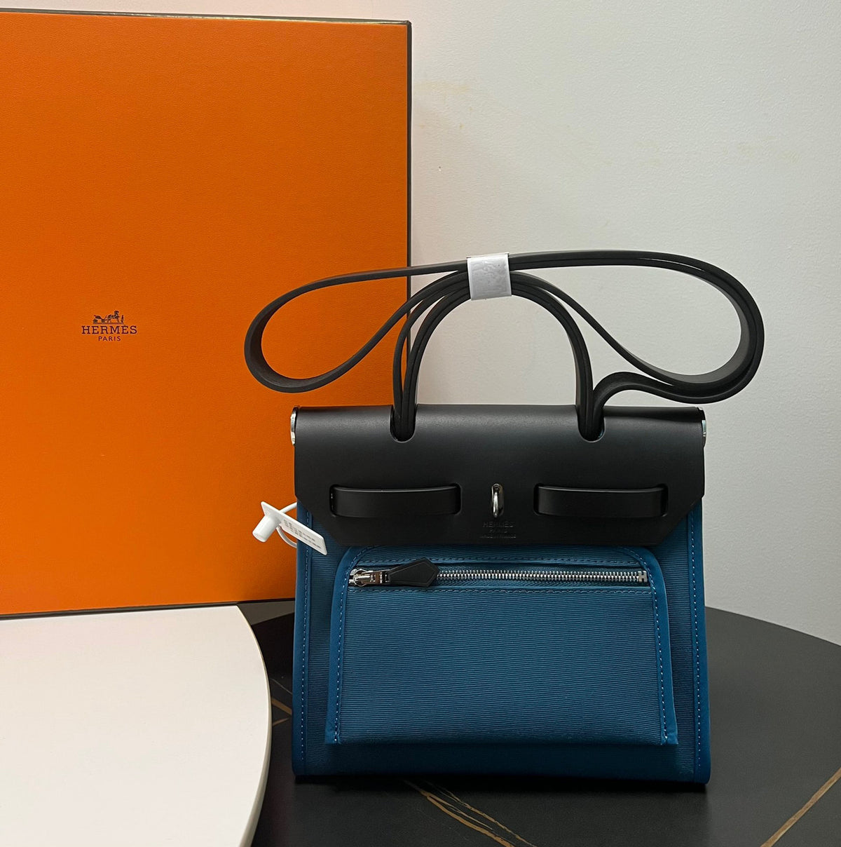 Hermes Herbag 21 Zip BLUE