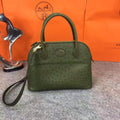 Hermes Vert Anis Bolide 27cm Bag Ostrich Leather