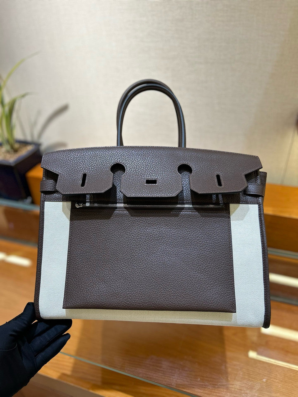 Hermes Birkin à l’envers 35 Barenia Faubourg Brown 2025