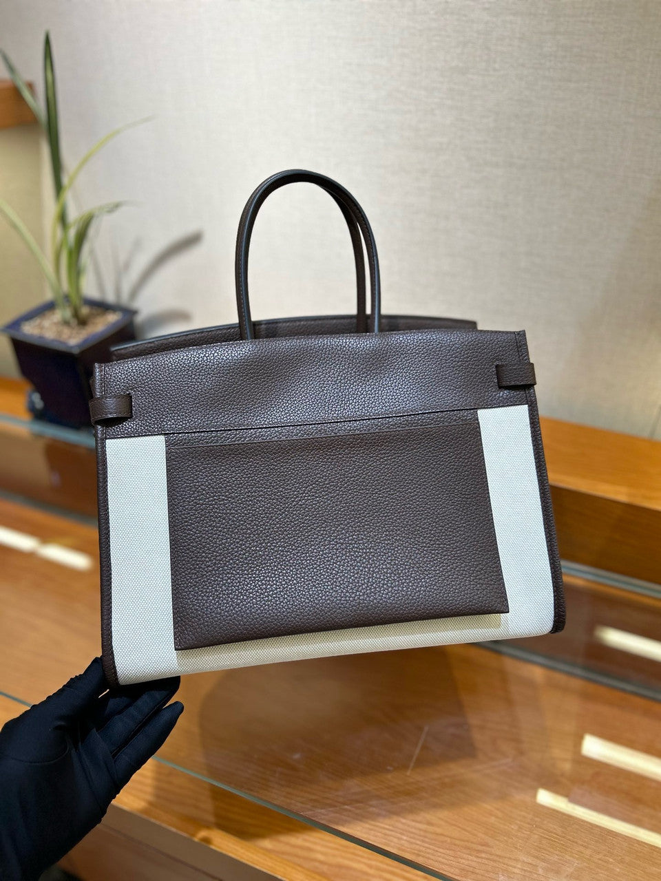 Hermes Birkin à l’envers 35 Barenia Faubourg Brown 2025