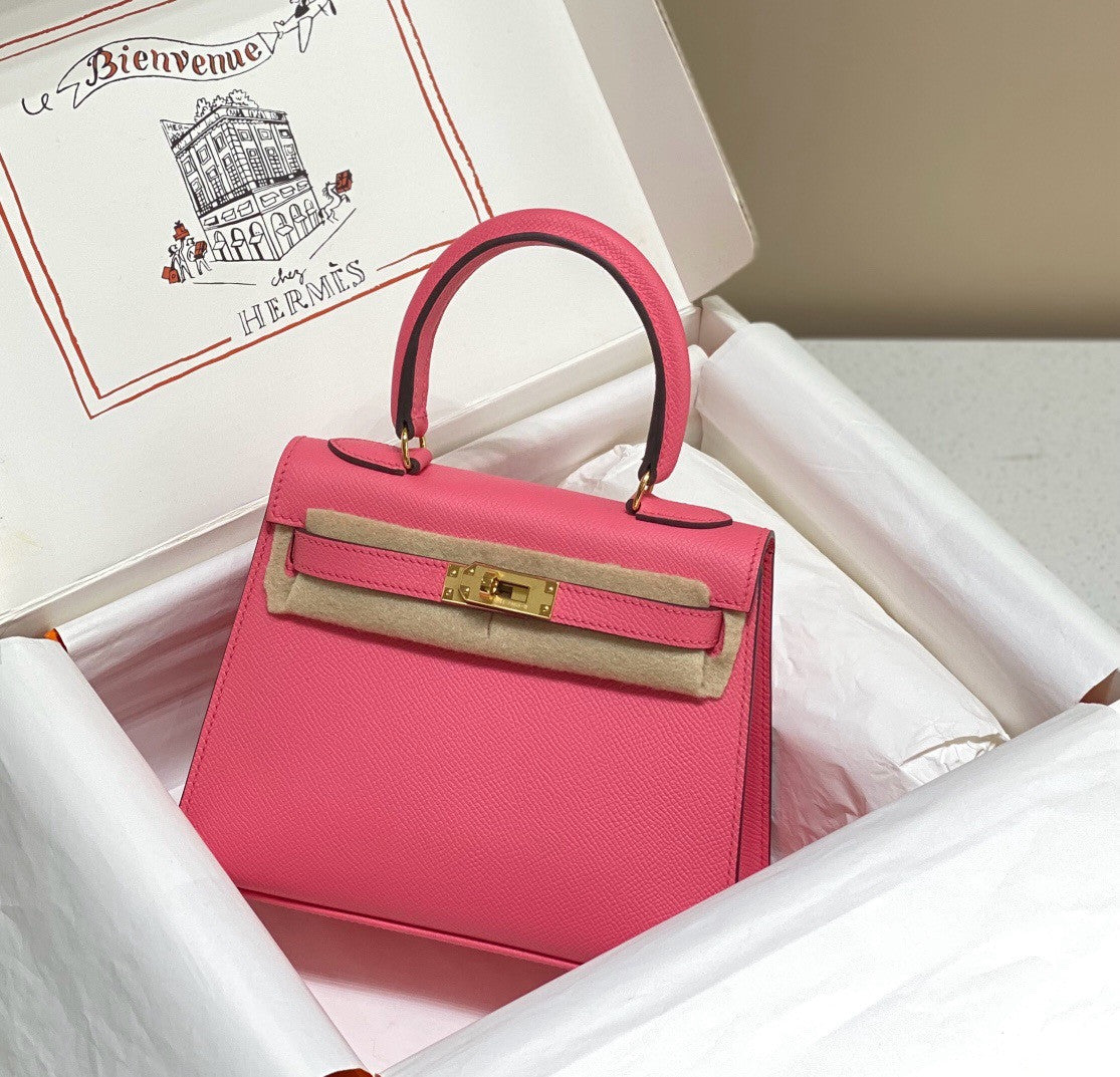 Hermès Vintage Kelly Sellier 20 bag Rose Azalea