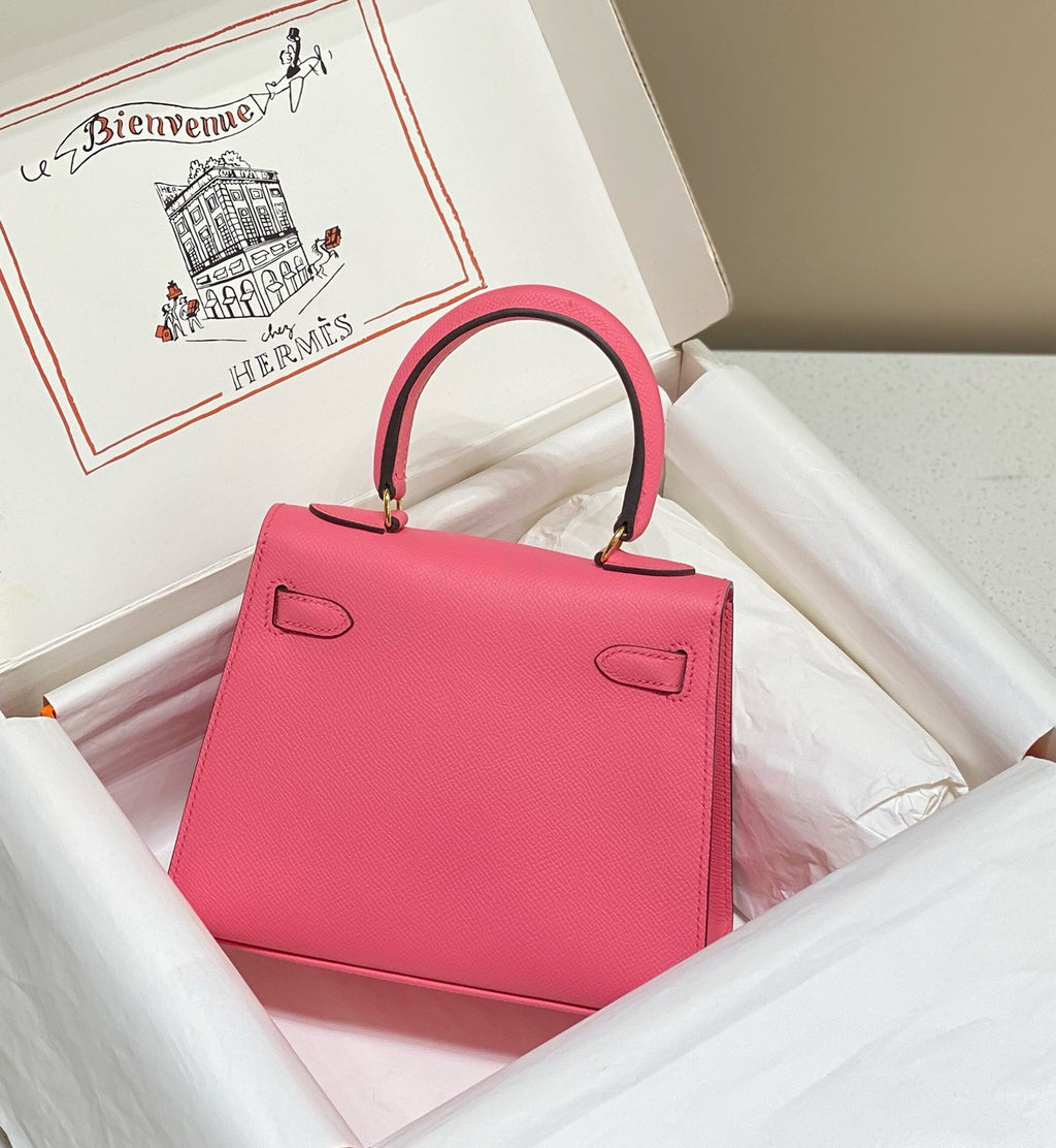 Hermès Vintage Kelly Sellier 20 bag Rose Azalea