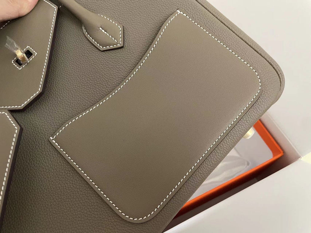 Hermès Birkin 30 Sellier en Désordre Etoupe Togo and Swift Gold  Hardware