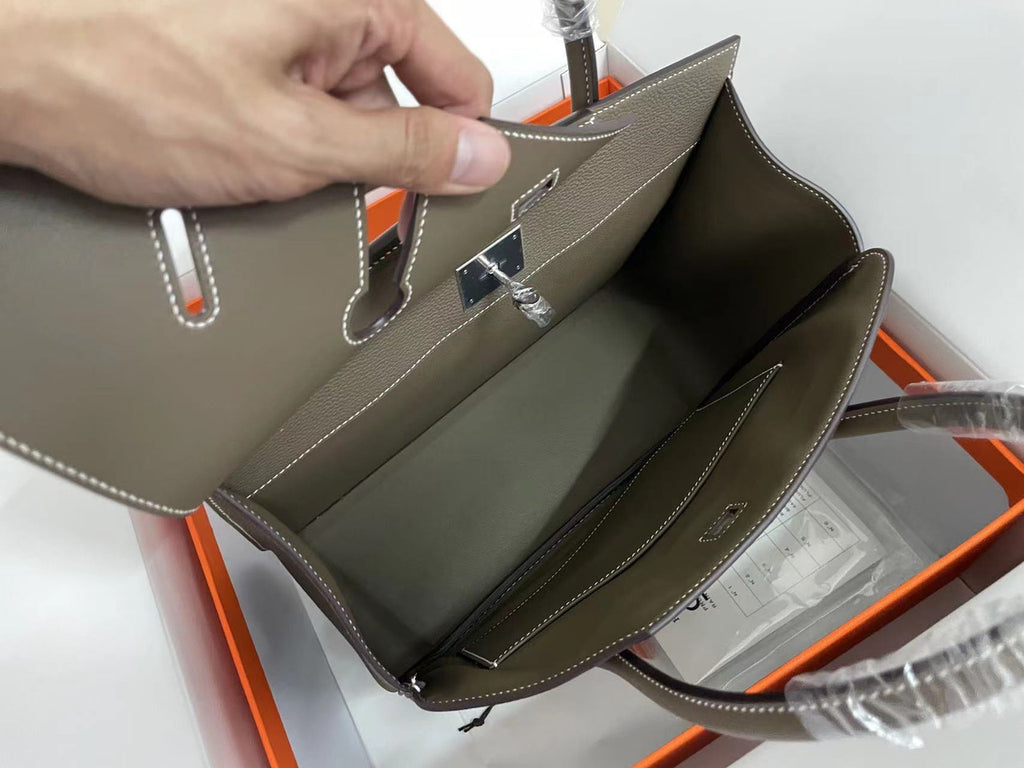 Hermès Birkin 30 Sellier en Désordre Etoupe Togo and Swift Palladium Hardware