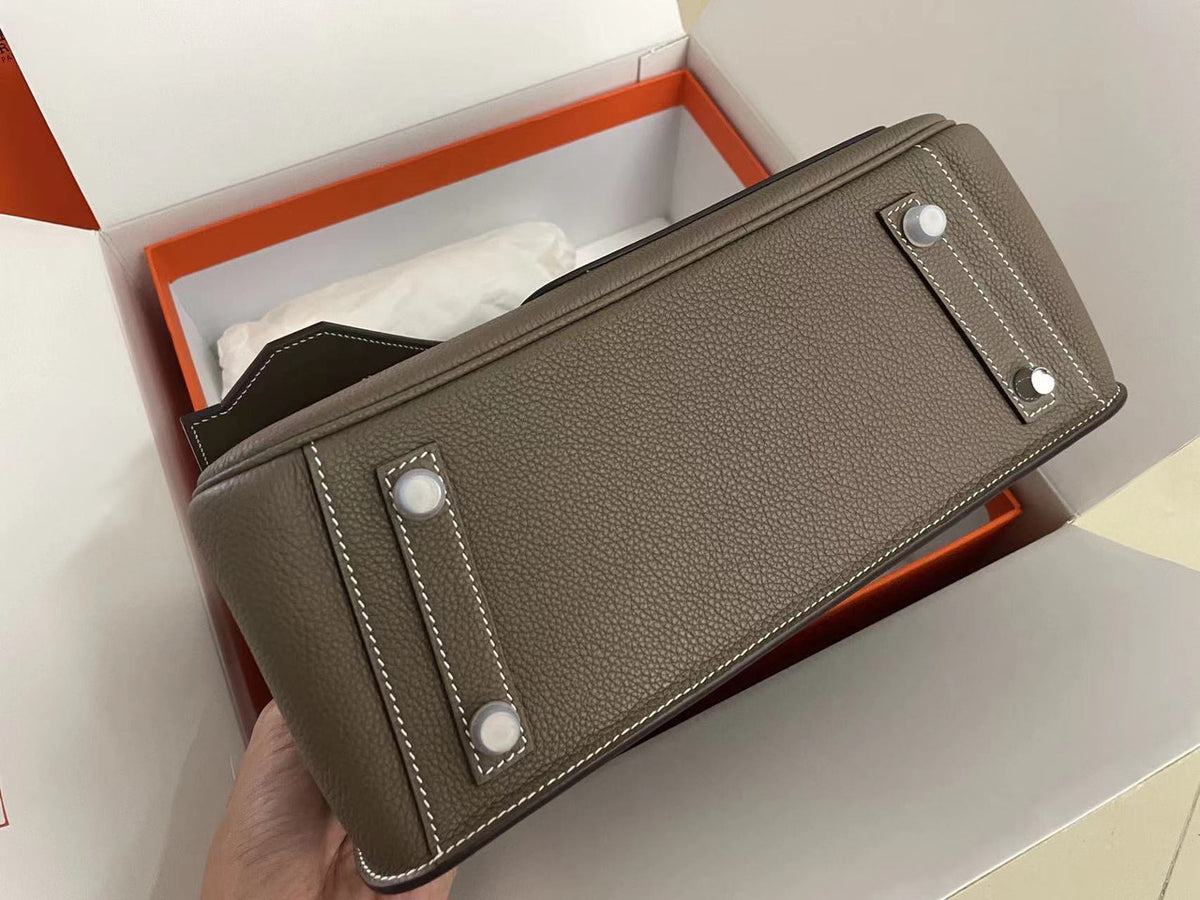 Hermès Birkin 30 Sellier en Désordre Etoupe Togo and Swift Palladium Hardware