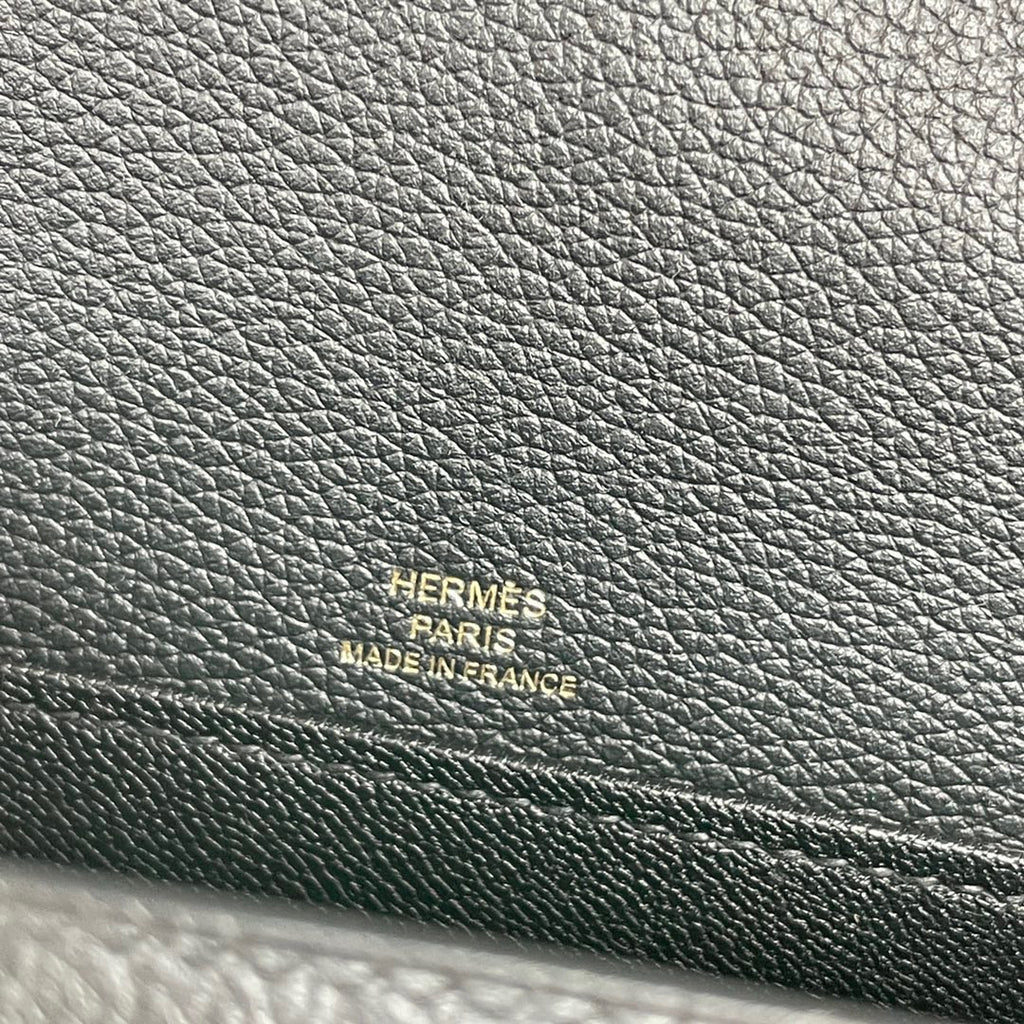 Hermes Noir Togo Gold Hardware Roulis Mini 18/19 Handbag