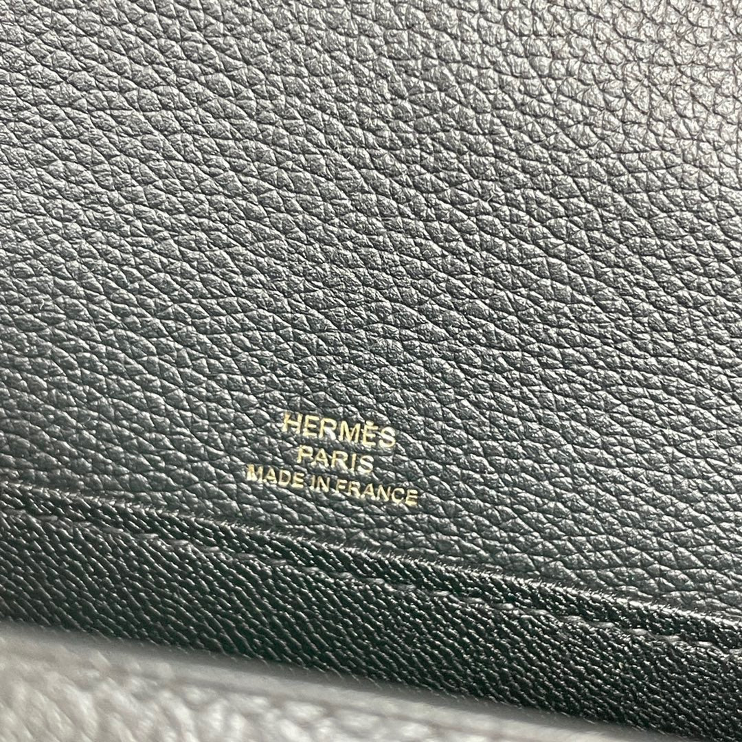 Hermes Noir Togo Gold Hardware Roulis Mini 18/19 Handbag