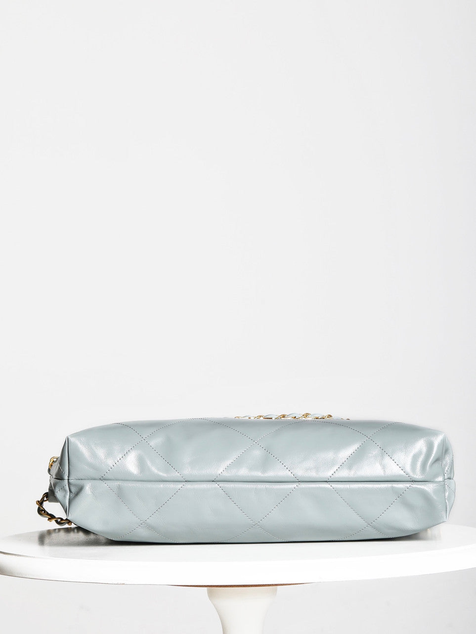 CHANEL 22 HANDBAG Light Blue with Silver Hardware Medium SS 2023