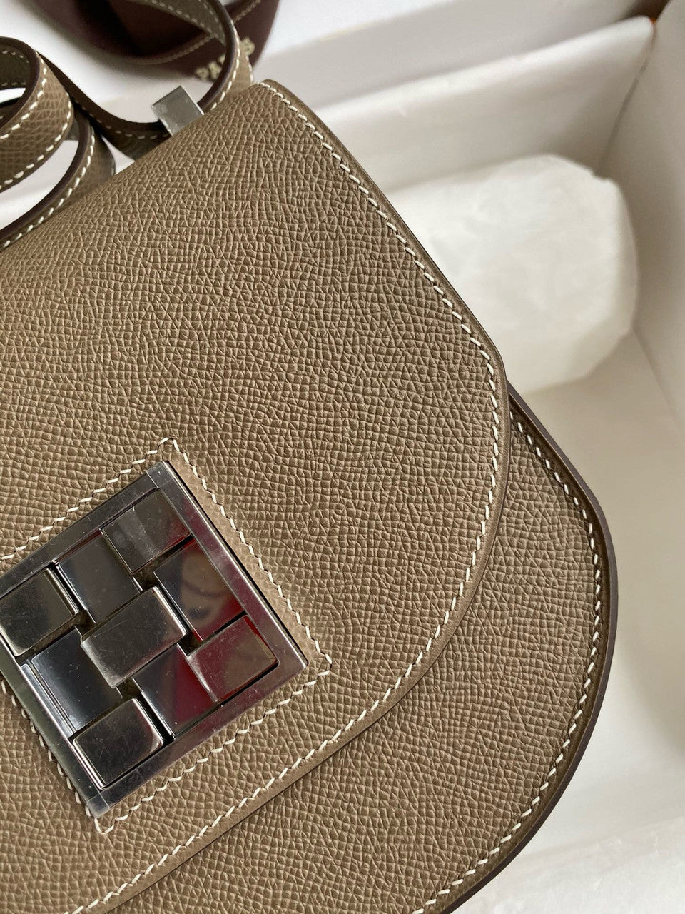 Hermes Etoupe  Mosaique au 24 - 17 bag Palladium Hardware