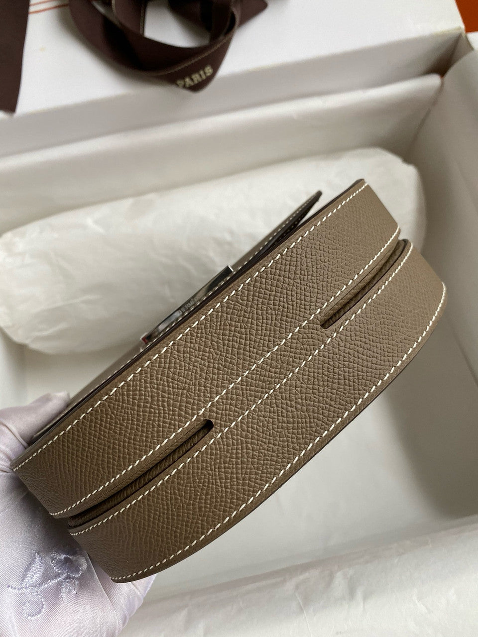 Hermes Etoupe  Mosaique au 24 - 17 bag Palladium Hardware