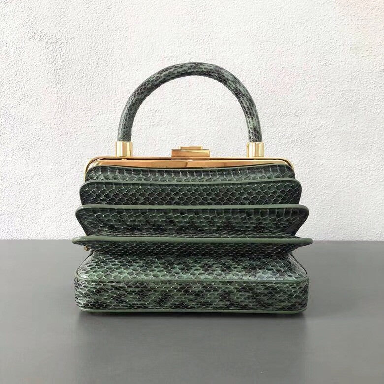 Gabriela Hearst Diana Bag Snake Green